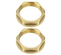 YINETTECH 2pcs Tuercas de Latón con Brida BSP de 1 1/4 Pulgadas Tuercas Traseras para Desagüe de Lavabo para Asegurar Válvulas de Bola Manijas de Inodoro Conectores de Tanque A Cisternas de Inodoro