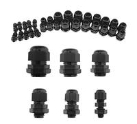 YINETTECH 30 tuercas de bloqueo de cable M8 M10 M12 M16 M18 M20 junta de sellado de cable impermeable IP68 kit de prensaestopas de nailon