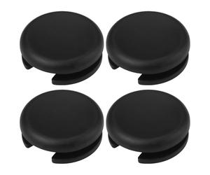 YINETTECH 4 almohadillas circulares analógicas de repuesto compatibles con Nintendo 3DS 2DS 3DS XL 2DS XL LL, color negro