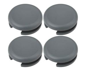 YINETTECH 4 almohadillas circulares analógicas de repuesto compatibles con Nintendo 3DS 2DS 3DS XL 2DS XL LL, gris oscuro