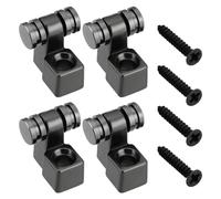 YINETTECH 4 Piezas árboles Cuerdas Doble Rodillo con Tornillos Montaje Retenedor árbol Cuerdas Guitarras Eléctricas Compatible con Tele Telecaster Strat Stratocaster Compatible con Tele Start Negro