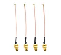 YINETTECH 4 Uds RF U.FL IPX Mini PCI A SMA Hembra 4 Pulgadas 10cm Cable de Antena Pigtail RG-178 Coaxial de Baja Pérdida