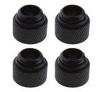 YINETTECH 4 unids G1/4 negro agua refrigeración extensión adaptador 10mm latón con anillo O placa extendida de goma para computadora sistema de refrigeración por agua