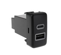 YINETTECH Adaptador de Cargador USB para Coche con Interruptor Compatible con Toyota Cruiser 2007-2018 Compatible con Fortuner 2005-2014 36 W