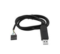 YINETTECH Adaptador Serie USB A TTL Cable UART De 5 V Cable De Datos De Chip FT232RL Cabecera De Enchufe De 6 Pines Compatible con Windows XP 10 8 7 Compatible con Linux Compatible con Mac (1M Negro)