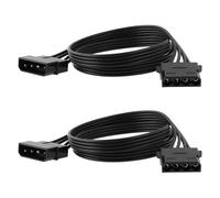 YINETTECH Cable de Extensión de Alimentación para Disco Duro Molex de 4 Pines Apto para Computadoras de Escritorio 2 Unidades