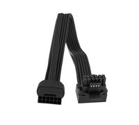 YINETTECH Cable de extensión PCI-E 5.0 de 16 pines 12+4 macho a hembra adaptador de 90 grados para tarjeta gráfica GPU compatible con RTX 4090 4080 3090 Ti 16AWG 12VHPWR 600W, tipo B