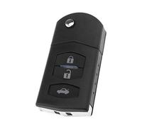 YINETTECH Carcasa de llave de 2 botones compatible con Mazda 2/3/6/RX8/MX5, funda de repuesto para llave de repuesto sin llave, carcasa plegable con hoja