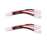 YINETTECH Conector de Cable Paralelo para Coche Modelo RC de 2 Piezas Compatible con T-Amiya LiPo 14 AWG de Longitud de 13 Cm Conector Macho Y Hembra para Carga de Batería Lipo de Coche RC