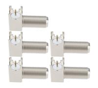 YINETTECH Conector Hembra Tipo F de 4 Pines de Cobre con ángulo de 90° para Montaje en Panel (5 Unidades)
