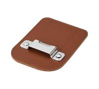 YINETTECH Funda de piel para cinturón de cinta métrica de 12 x 8,5 x 5 cm para fijar en el cinturón, color marrón