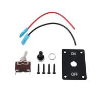 YINETTECH Interruptor de Palanca Momentáneo SPST Impermeable 1 Juego (Encendido)-Apagado-(Encendido) 12 V 30 A con Panel de Montaje de Encendido/Apagado Cableado de 2 Pines.