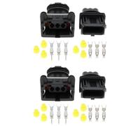 YINETTECH Juego de 2 Conectores Macho Y Hembra JPT de 3 Pines Y 3,5 Mm Adecuados para La Conexión del Arnés de Cableado Automotriz.