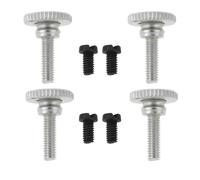 YINETTECH Juego de 8 abrazaderas de aguja de 19 x 12 mm, tornillos de pie compatibles con máquinas de coser industriales Juki de una sola aguja, negro y plateado