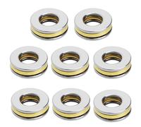 YINETTECH Juego de 8 rodamientos axiales de bolas F8-16M de 8 mm x 16 mm x 5 mm, acero cromado de una sola dirección, rodamientos planos de acero de alta precisión