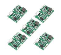 YINETTECH Módulo cargador de 5 paquetes 2A 18650 batería de iones de litio módulo cargador rápido 3.7V Boost a 5V 9V 12V con protección de sobrecarga para equipos alimentados por batería
