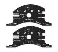 YINETTECH Paquete de 2 plantillas para puente de violín 4/4 de configuración de cuerda y regla de espaciado para hacer y reparar violines