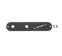 YINETTECH Placa de control de interruptor inclinada negra de 160 x 32 mm, compatible con guitarras eléctricas Fender Telecaster
