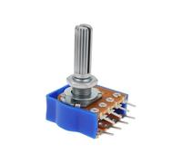 YINETTECH Potenciómetro de volumen de doble banda A250K, eje de 8 pines, 6 mm, compatible con Marantz