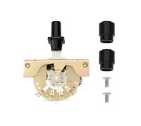 YINETTECH Selector de Pastillas de Guitarra de 3 Posiciones con 2 Perillas Compatible con Telecaster Anterior A 1977 Compatible con Stratocaster Vintage Style