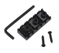 YINETTECH Tuerca de bloqueo de cuerda de metal para guitarra de 42 mm con tornillos de montaje y llave compatible con sistema de doble bloqueo Floyd Rose Trémolo, color negro