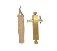 Yinfente 1 juego de herramientas de purfling de latón con incrustaciones de ranura incrustadas, cuchillo luthier para hacer violín viola