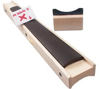 Yinfente 3/4 4/4 violín diapasón abrazadera raspador para hacer violín Herramientas Luthier Hoja de acero de madera maciza (raspador + abrazadera)