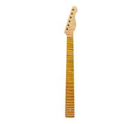 Yinfente Cuello de guitarra eléctrica, diseño de tigre a rayas, 21 trastes, 25.5 pulgadas, repuesto de pintura amarilla