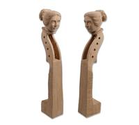 Yinfente Cuello de violín 4/4 de madera de arce, hecho a mano, 4 cuerdas, de madera maciza, accesorios para violín (mujer)