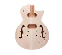 Yinfente Cuerpo de Guitarra Eléctrica Semihueco - Madera de Arce y Caoba, Juego de Repuesto en el Talón, Proyecto DIY