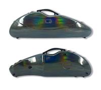 Yinfente Estuche para Violín 4/4 de Fibra de Carbono Mixta, Caja Fuerte Con Bloqueo de Contraseña, 2 kg, Forma de Luna, Colorida