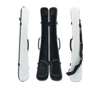 yinfente Funda de fibra de carbono para arco de bajo vertical Geman French Double Bass Bow Hold 2pcs Bows Hard Bow Case White