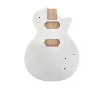 Yinfente Juego de repuesto para guitarra eléctrica, piezas de guitarra de bolsillo, madera de caoba de arce HH, cuerpos de guitarra