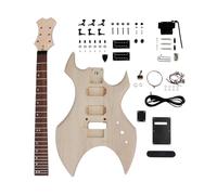 Yinfente Kit de guitarra de bricolaje con cuerpo de caoba, cuello de caoba con diapasón de palisandro, kit de guitarra eléctrica de 6 cuerdas con todos los componentes para construir tu propia
