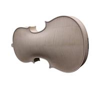 Yinfente Violín blanco hecho a mano 4/4 de tamaño completo, parte trasera y laterales de arce de llama, violín acústico de 4 cuerdas, para estudiantes, principiantes sin terminar (grano fino)