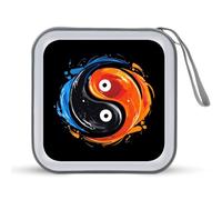 Ying and Yang Feng Shui Taijitu - Funda para CD portátil con capacidad para 40 DVD, organizador de almacenamiento para viajes en coche, Estilo:, Talla única