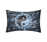 Ying Yang Diagram - Funda de almohada de satén de 50,8 x 76,2 cm, perfecta para personas que duermen de lado y experiencia de memoria abrazable, ideal para decoración del hogar