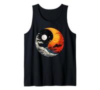 Ying Yang Energía Meditación Acuarela Tai Chi Día y Noche Camiseta sin Mangas