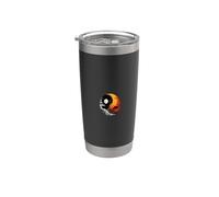 Ying Yang Energía Meditación Acuarela Tai Chi Día y Noche Vaso térmico de acero inoxidable de doble pared