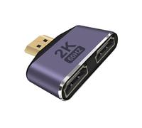 YINGAYOU Adaptador Divisor HDMI Dual de 1 Macho a 2 Hembra 2K@60Hz 8Gbps Adaptador Splitter HDMI 1x2 Soporte 1080P HD Vídeo Compatible con PC, Monitor, Proyector, TV, Blu Ray