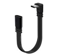 YINGAYOU Alargador USB C 90 Grados Plano Alargador USB C Macho Hembra Plano 480 Mbit/s 100W 12V 5A para Móvil, Smartphone, Tablet, Dispositivo (Arriba y Abajo, 50 cm)