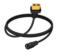 YINGAYOU Cable Adaptador XT60 a DC5.5x2.1mm a XT60 Hembra 2×1.5mm² 24V 15A Cable de Alimentación DC5521 Hembra a XT60 Hembra para Soldador TS100, Gafas FPV, Dones, Baterías Solares (2 m/6.5 ft)