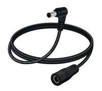 YINGAYOU Cable Alargador de DC ángulo 18AWG Cable de Alimentación DC Jack 5.5x2.1mm Macho Hembra 5V 9V 12V para CCTV Seguridad Vigilancia Camera, DVR, Router, Impresora (0.5 m/1.6 ft)