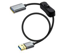 YINGAYOU Cable Alargador USB 3.0 con Interruptor 5Gbps USB 3.0 Extension Cable con Interruptor Conector Chapado en Oro con Función OTG Apto para Ordenadores Portátiles, PC y Automóviles (Negro, 1 m)