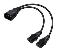 YINGAYOU Cable C14 a 2xC13 10 A 250 V C14 Macho a Doble C13 Hembra para Ordenadores, Monitores, PDU (0.3 m/1 ft)