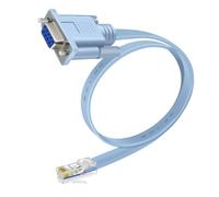 YINGAYOU Cable de Consola DB9 de 9 Pines a RJ45 150V Cable Serie DB9 Hembra a RJ45 Macho 20251 Compatible con Enrutadores, Conmutadores y Equipos de Cortafuegos (Azul 1.6 m)