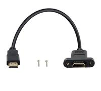 YINGAYOU Cable Extensor HDMI Panel 4K @60Hz 10 Gbps Alargador HDMI a Panel para Ordenador Portátil, TV HD, Blu Ray (0.3 m)