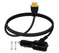 YINGAYOU Cable XT60 Mechero con Interruptor 16AWG 15A XT 60 Cargador de Coche Mechero 12V 24V con LED y Fusible para Coches, Motos y Barcos (1 m)