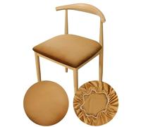 YINGAYOU Funda Asiento Silla Comedor Terciopelo Funda para Sillas Solo Asiento Tejidos de Terciopelo de Lujo Muy Elásticos Ajuste Suaves y Bonitos Lavables y Resistentes al Polvo (1 Caqui)