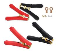 YINGAYOU Pinzas para Cable de Bateria 100A Pinzas bateria pequeñas 12V 24V Cobre Puro con Mango de Goma Funda Aislante, para Cable Recarga de Batería Vehículo (100 A, 2)